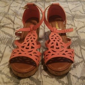 Coral Heeled Wedges